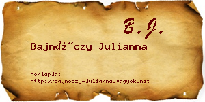 Bajnóczy Julianna névjegykártya