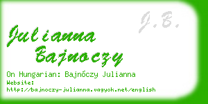julianna bajnoczy business card